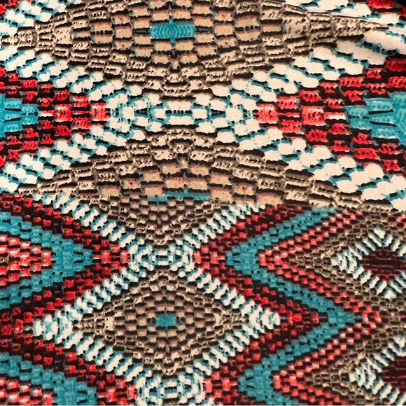 MISA Los Angeles Snakeskin Mosaic Print Swing Dress 1X Long Sleeve Mini Short - Picture 7 of 16